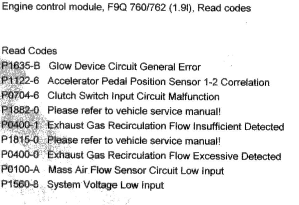 [Vivaro] fault codes vivaro 2003 Vauxhall Owners Network Forum